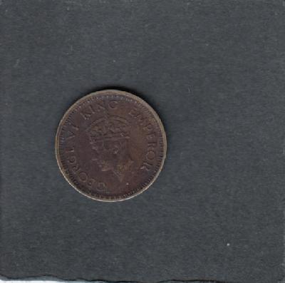 Beschrijving: 1/4 Rupee  GEORGIUS VI  